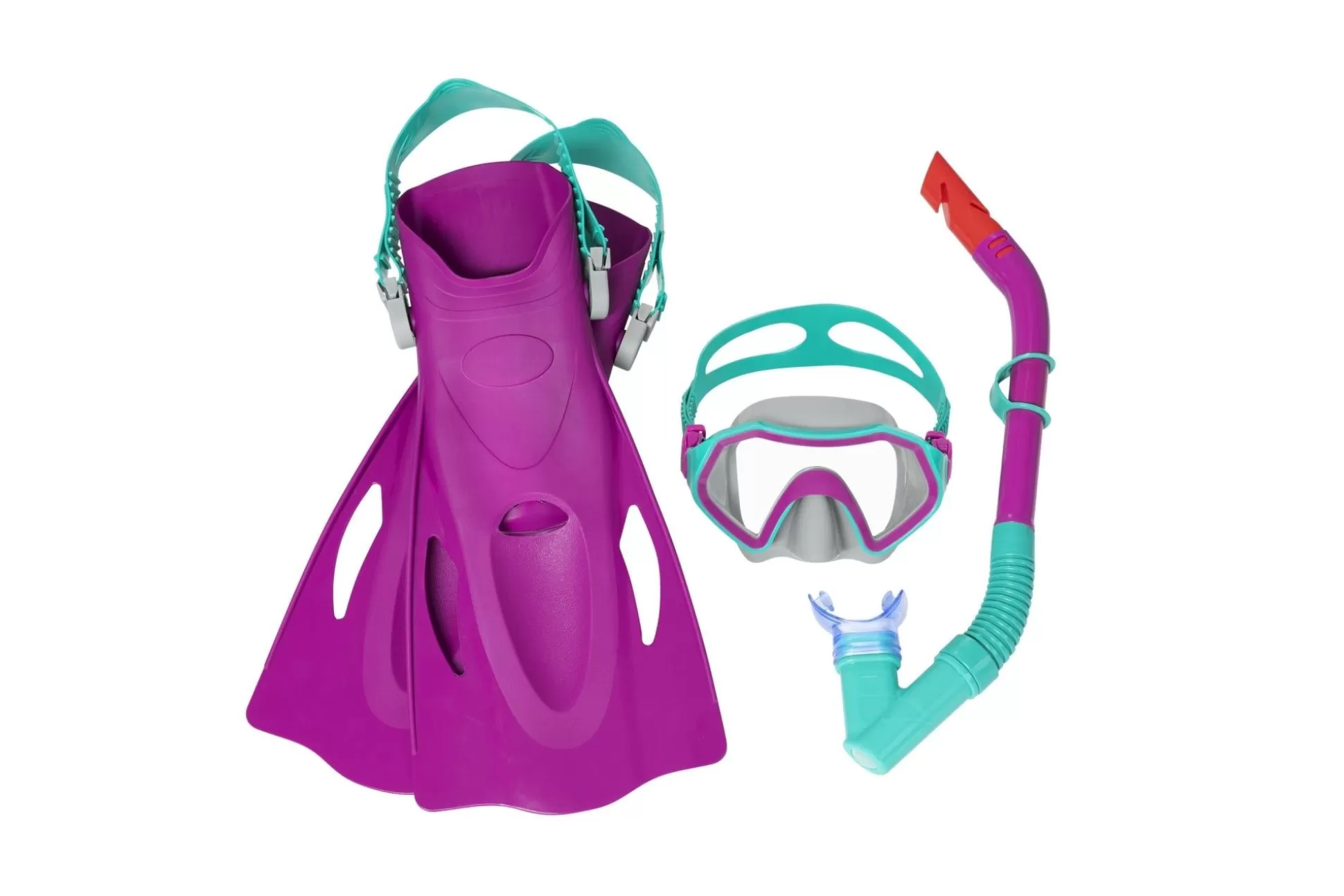 Bestway ® Crusader Youth Snorkel Set With Fins, Pink Ages 7+ Online