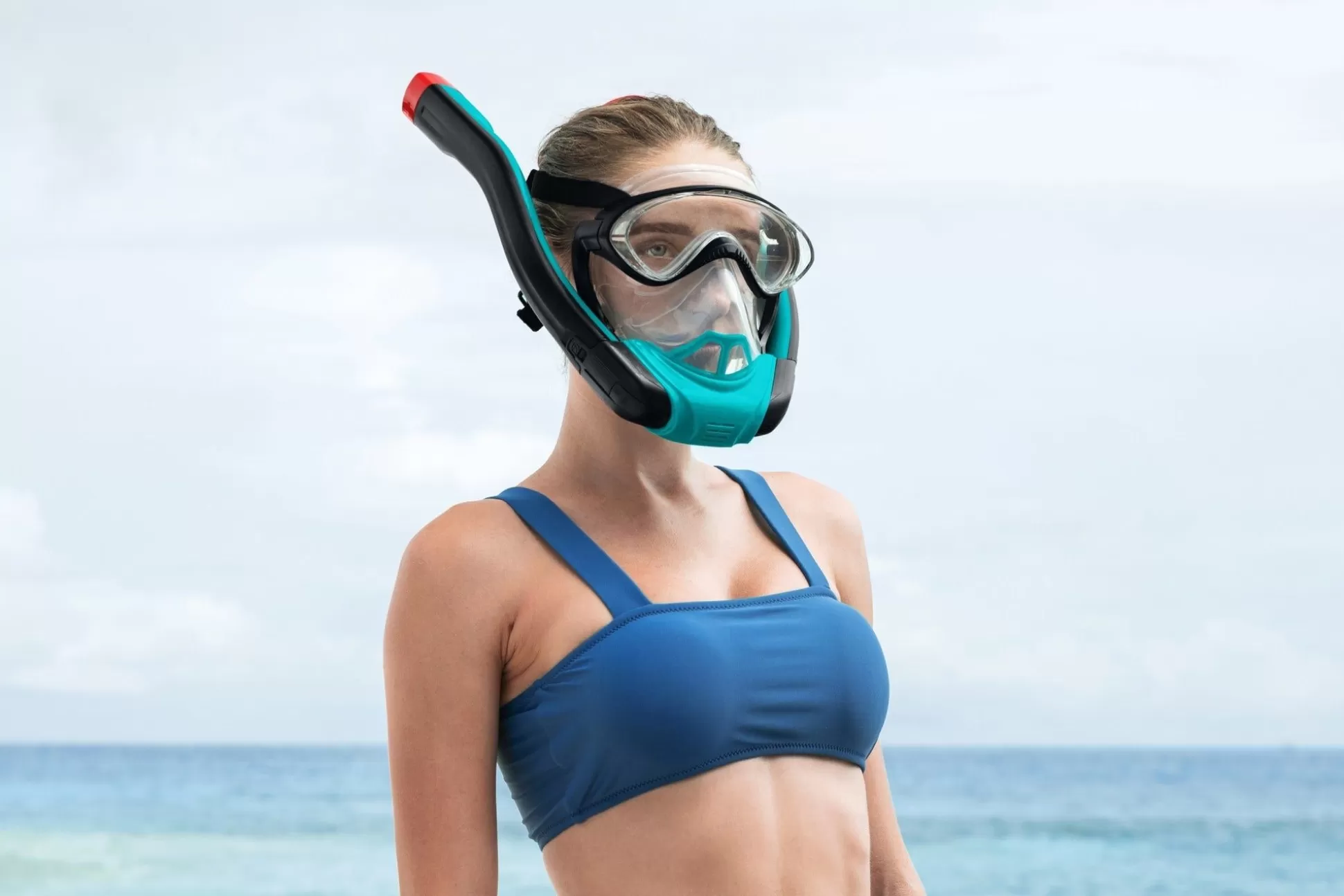 Bestway Flowtech Full-Face Snorkel Mask L/Xl, Teal Outlet