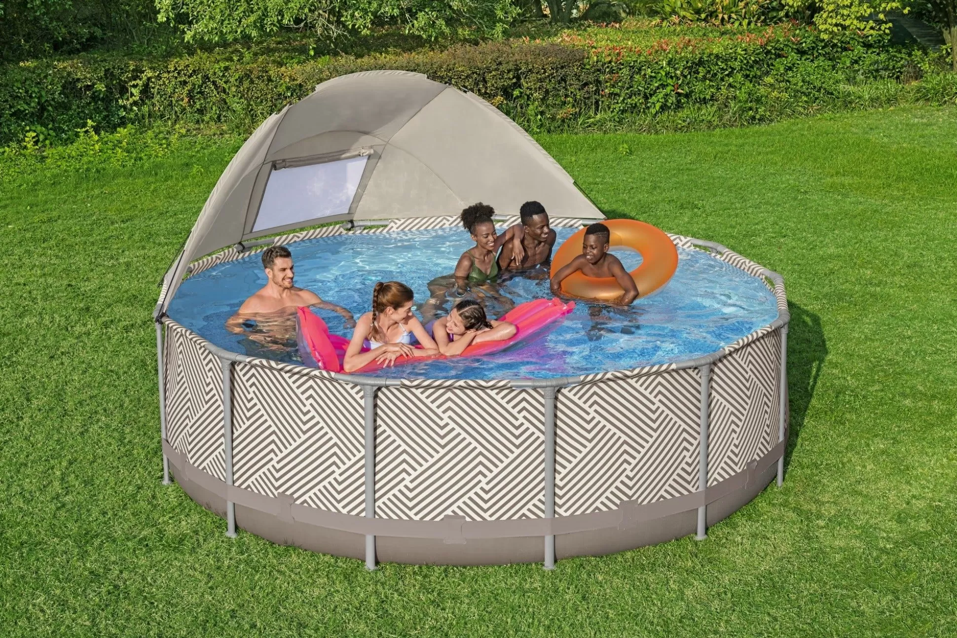 Bestway Steel Pro Max 13' X 42 Round Above Ground Pool Set With Canopy Flash Sale