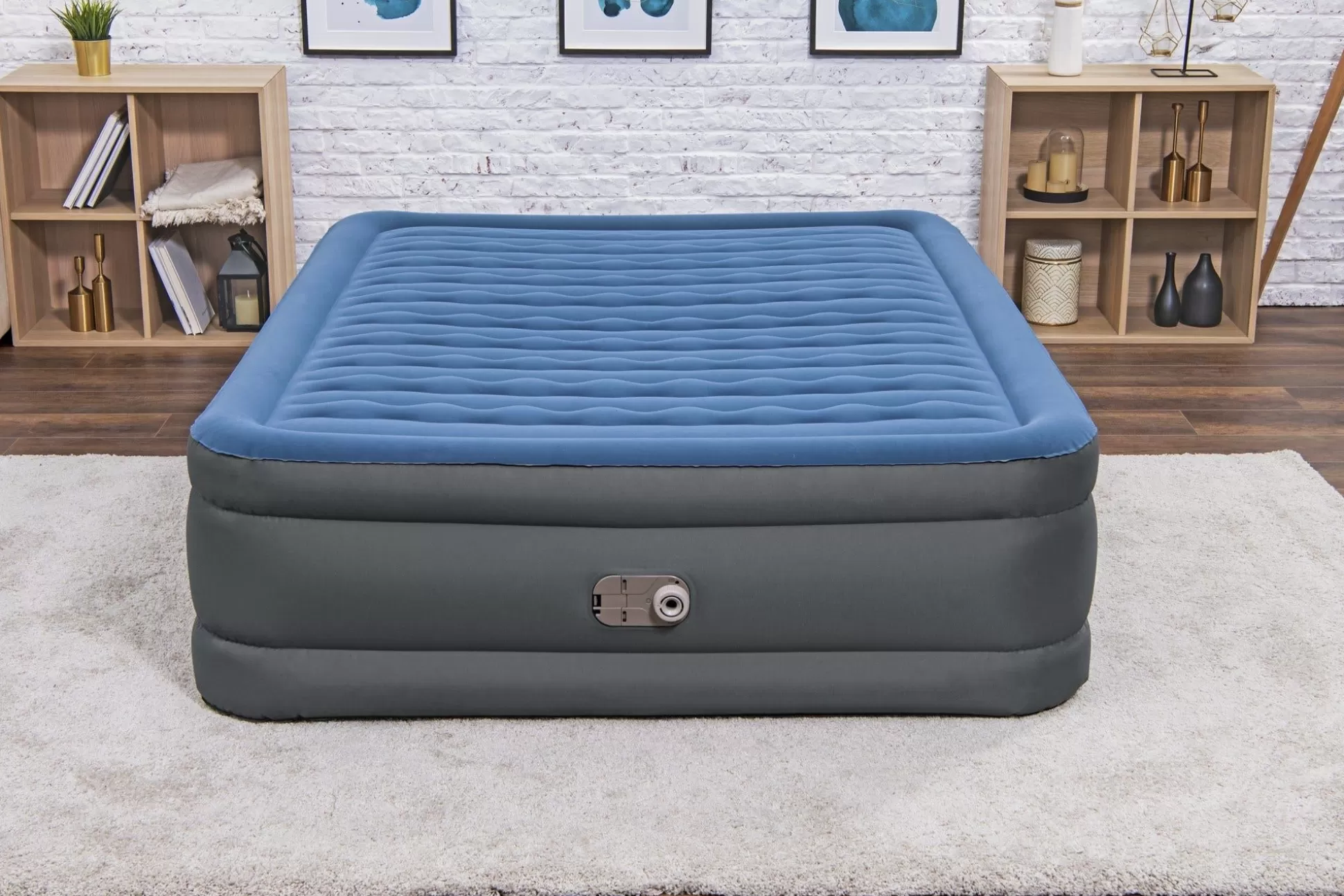 Bestway Tough Guard Air Mattress Queen 18 With Built-In Ac Pump And Antimicrobial Coating Shop