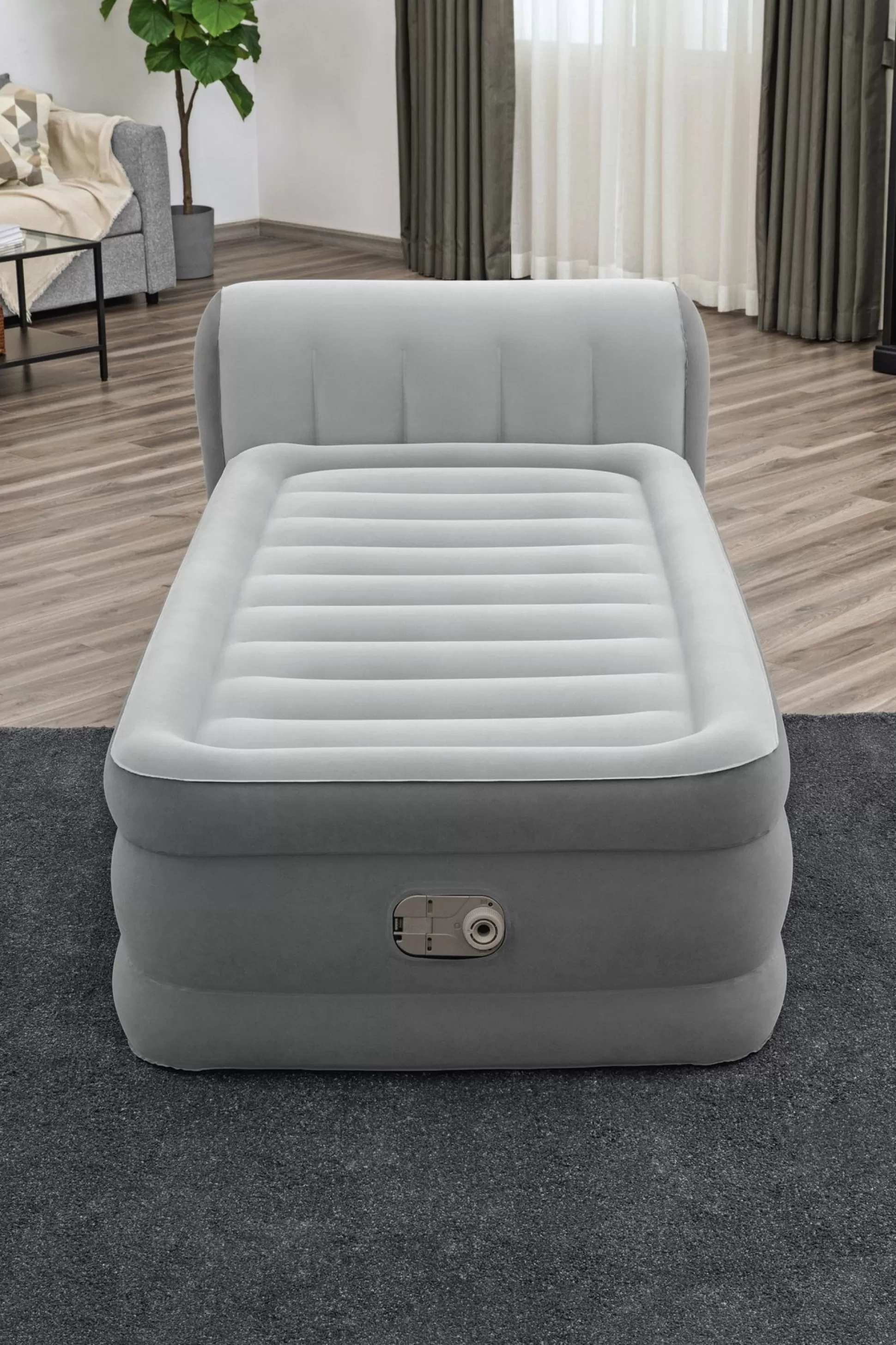 Bestway Tritech Air Mattress Twin 18" With Headboard, Built-In Ac Pump And Antimicrobial Coating Clearance