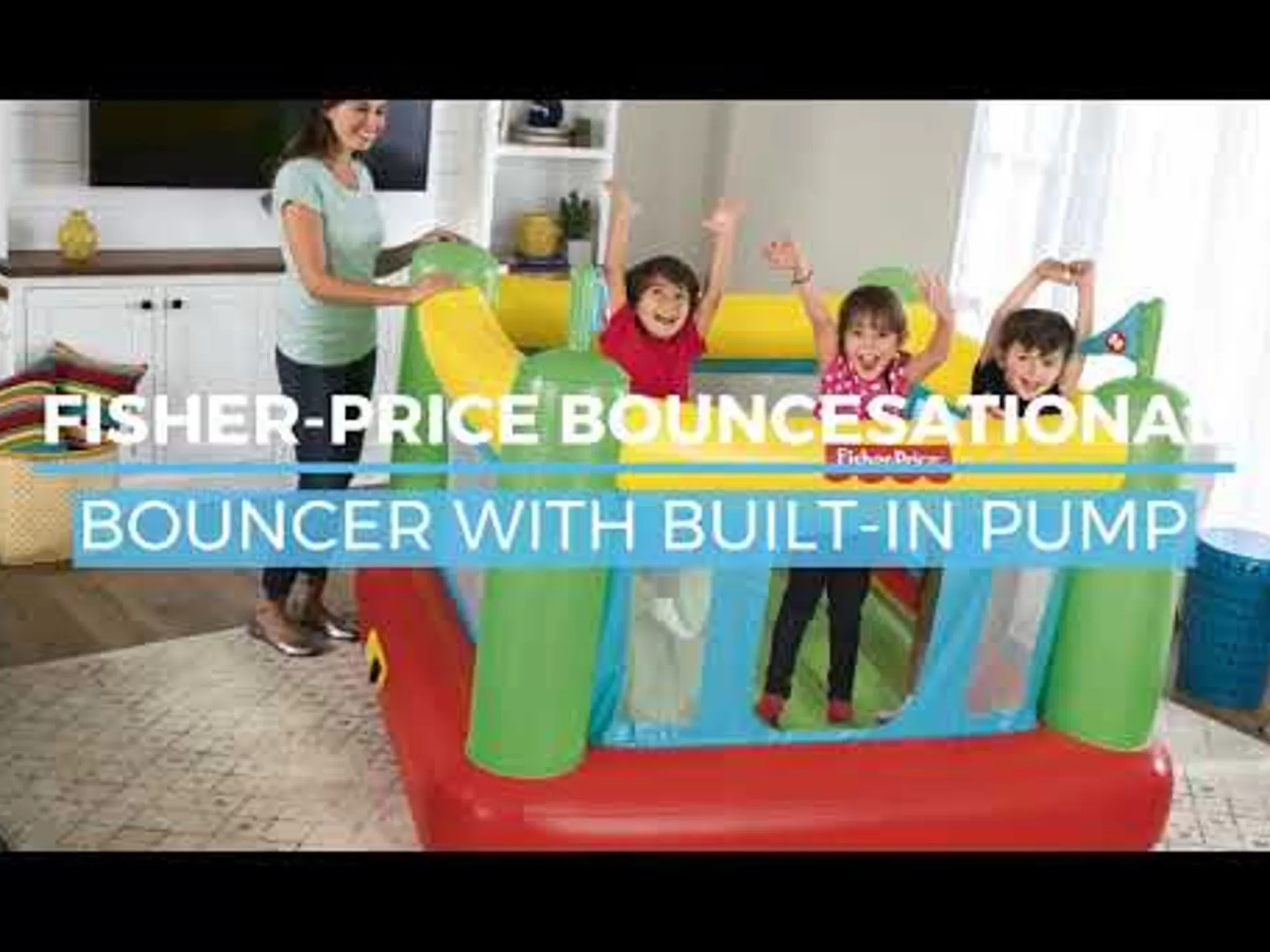 Bestway Fisher Price 69'' X 68'' X 53'' Bouncesational Indoor Bouncer With Built-In Pump Online