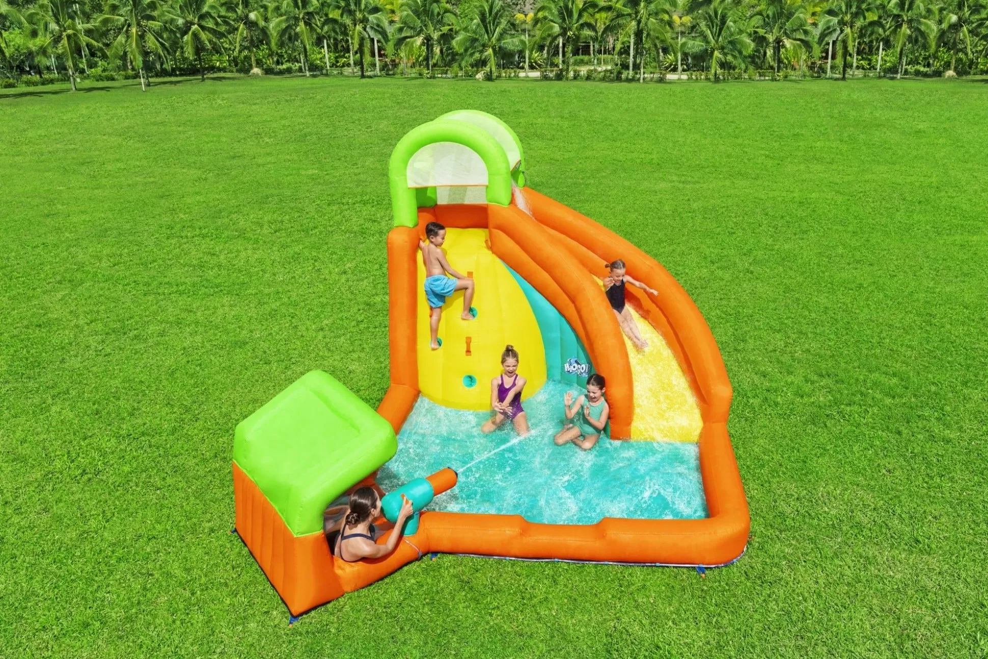 Bestway H2Ogo! Canopy Cove Kids Inflatable Mega Water Park 8'8 Best