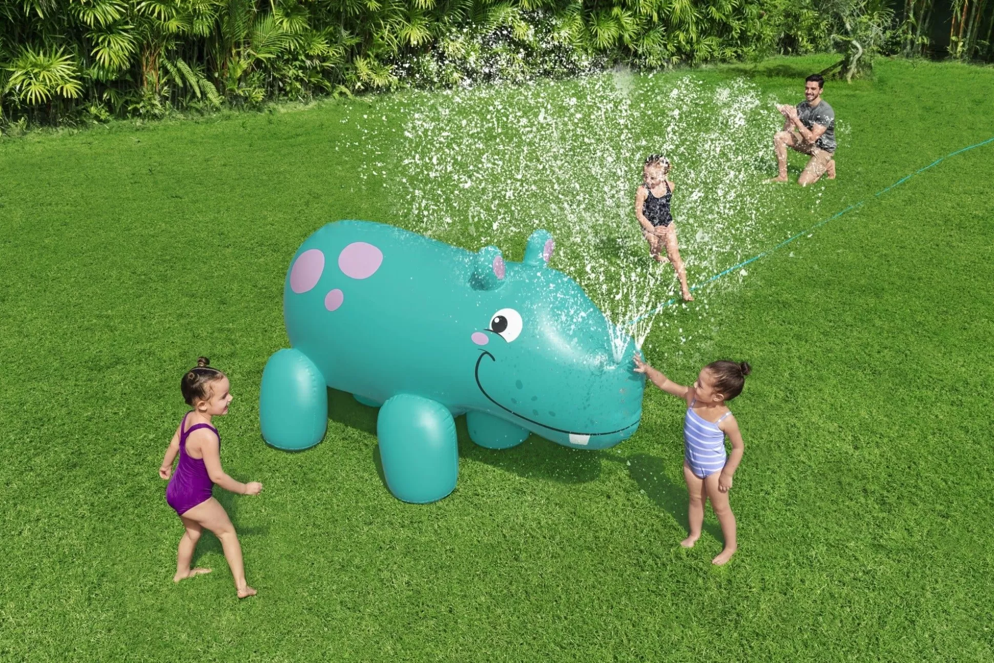 Bestway H2Ogo! Jumbo Hippo Kids Inflatable Sprinkler Flash Sale