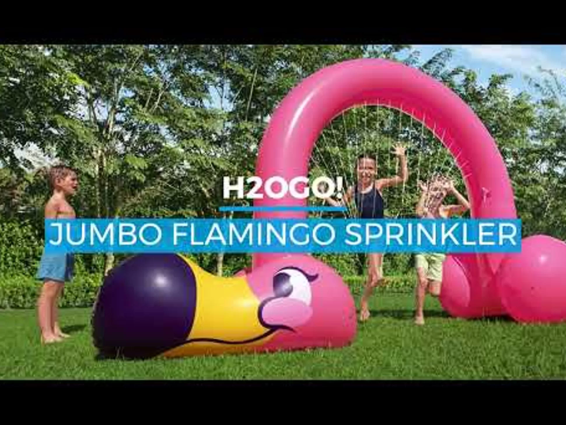 Bestway H2Ogo! Jumbo Pink Flamingo Inflatable Child Stationary Sprinkler Arch Flash Sale