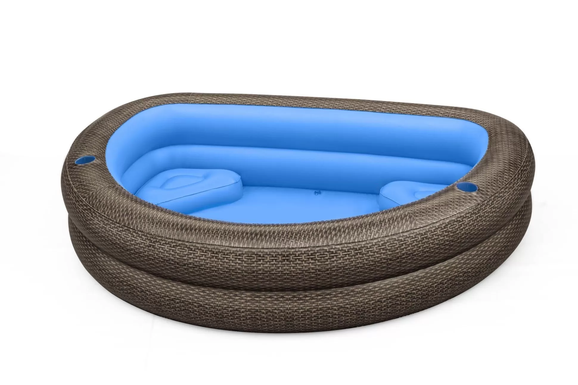 Bestway H2Ogo! Truprint Wicker 7'7 X 70 X 21 Soft Sided Inflatable Family Kiddie Pool Clearance