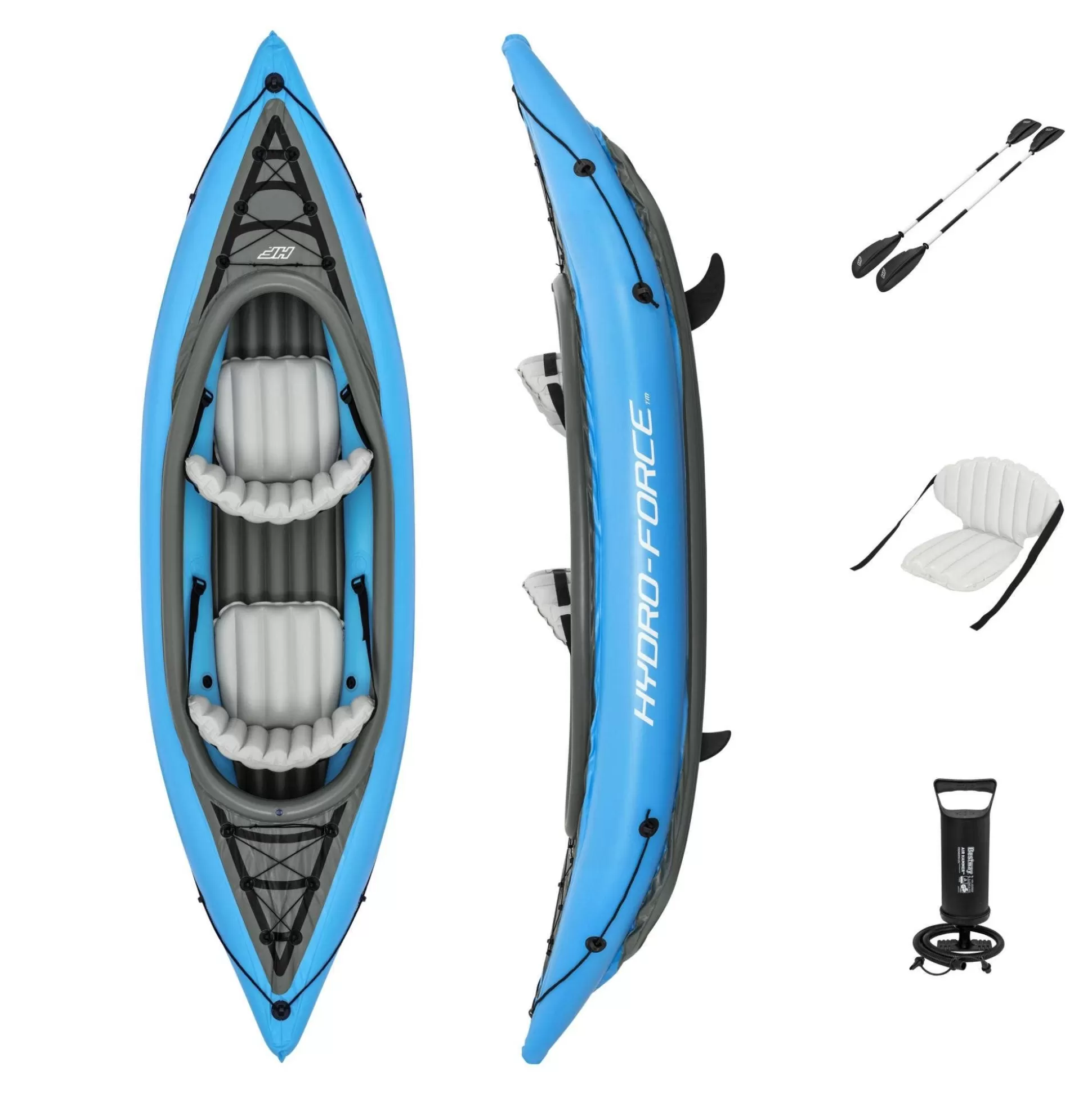 Bestway Hydro-Force Cove Champion Inflatable Two-Person Kayak Set 10' 10" Fashion