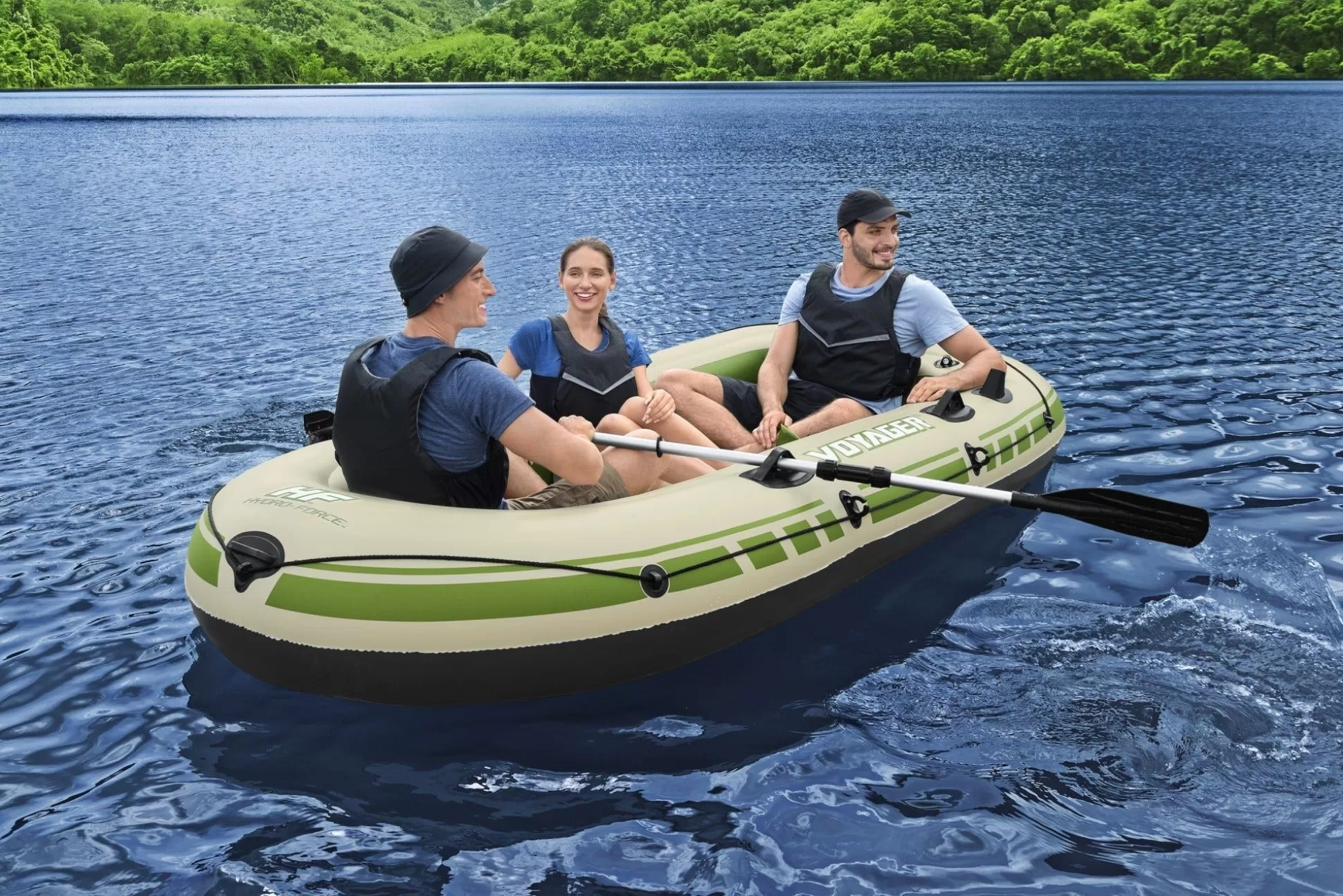 Bestway Hydro-Force Voyager X3 Inflatable Raft Set 9'8 Sale