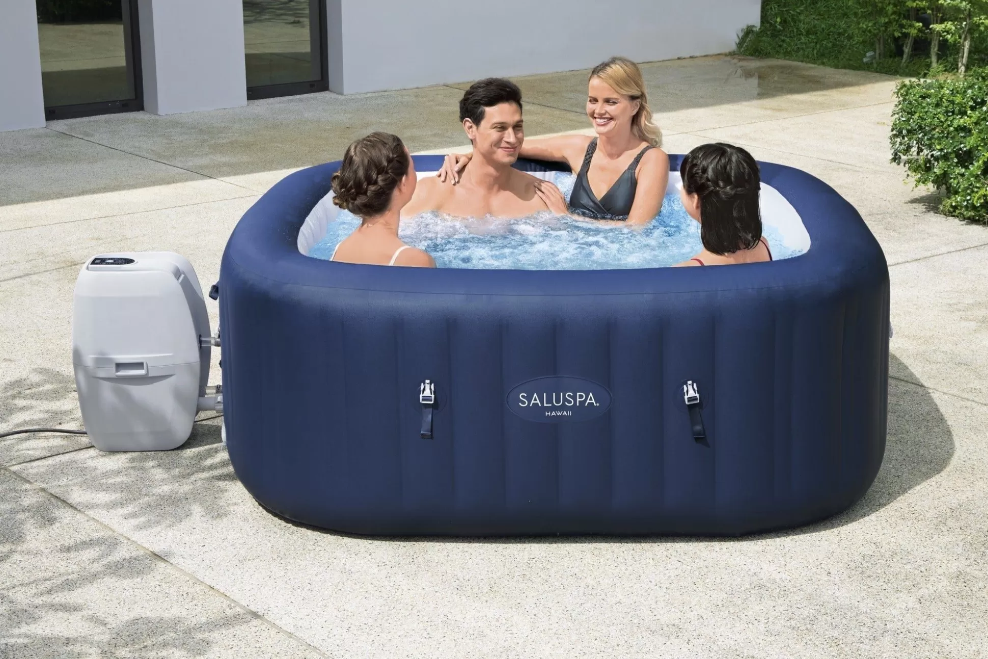 Bestway Saluspa Hawaii Energysense Smart Airjet Inflatable Hot Tub Spa 4-6 Person Hot