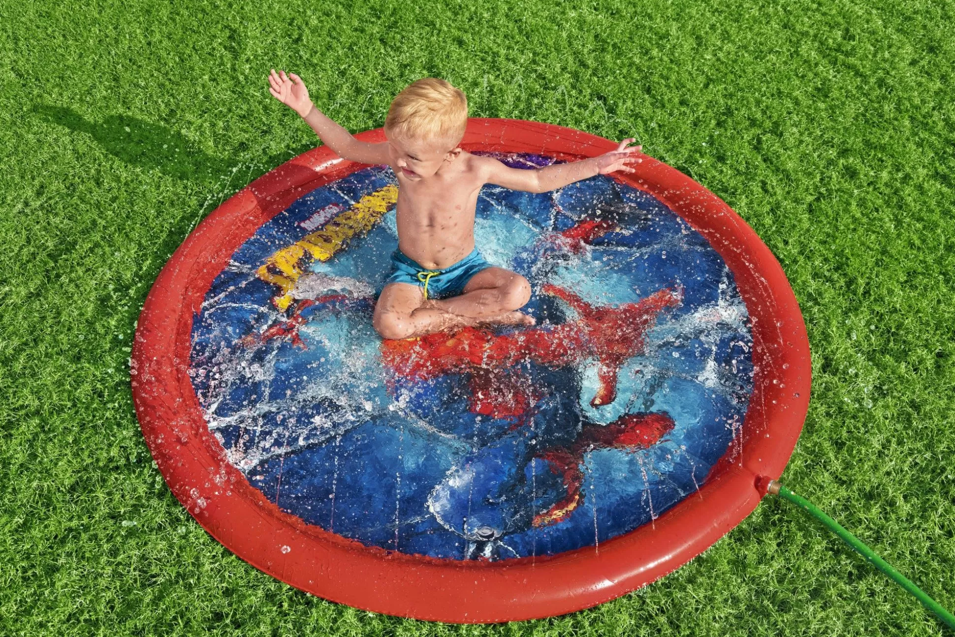 Bestway Spider-Man 65 Child Lawn Sprinkler Splash Pad, Ages 2+ Flash Sale